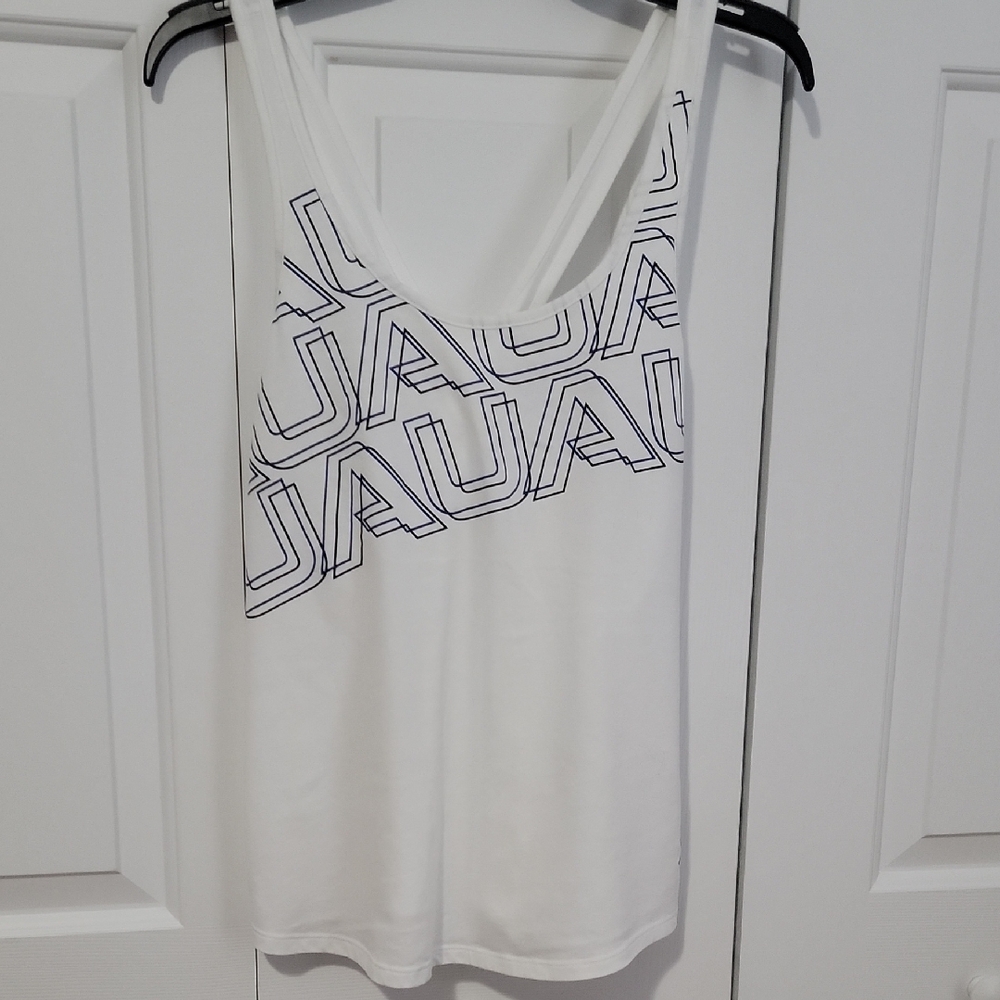 Under Armour White Sleeveless Tank Top with Graphic